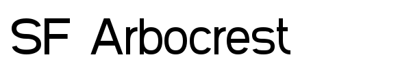 SF Arbocrest font preview